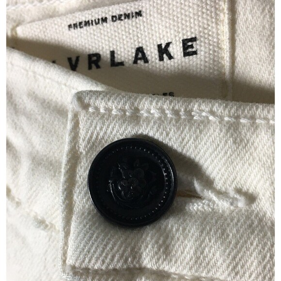 Slvr Lake Pants Women's Size 30 White Premium Denim Beatnik Cotton Blend - Picture 6 of 9